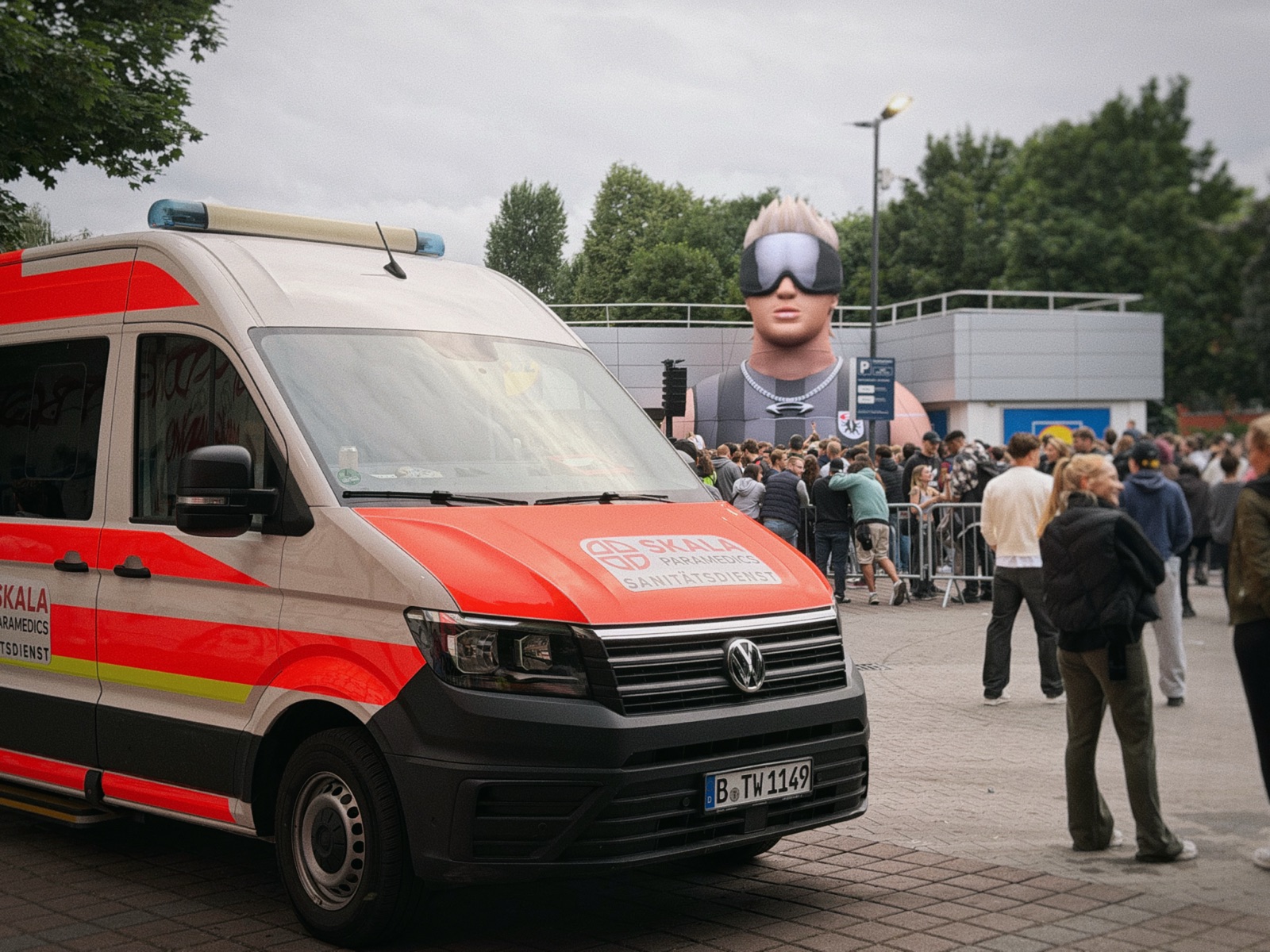 Einsatzleiter mit Einsatzunterlagen